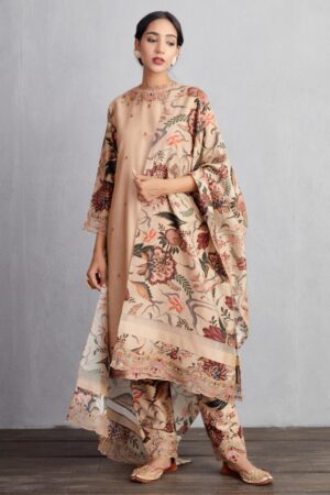 Ivory Bloom Chanderi Suit Set