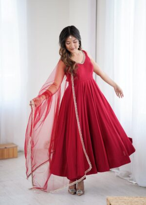 Ruby Grace Anarkali with Dupatta