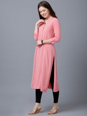 Pink Straight Kurta